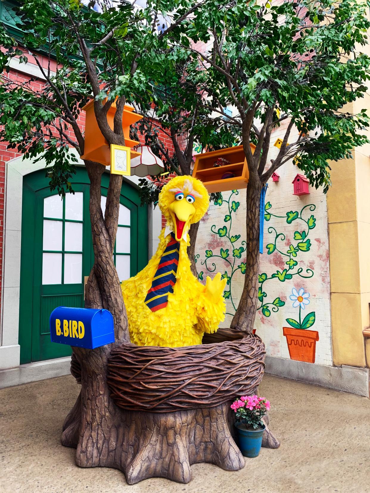 Big Bird at the reimagined Big Bird's Nest at Sesame Place. The park will open on Friday, February 17 for the 2023 season.