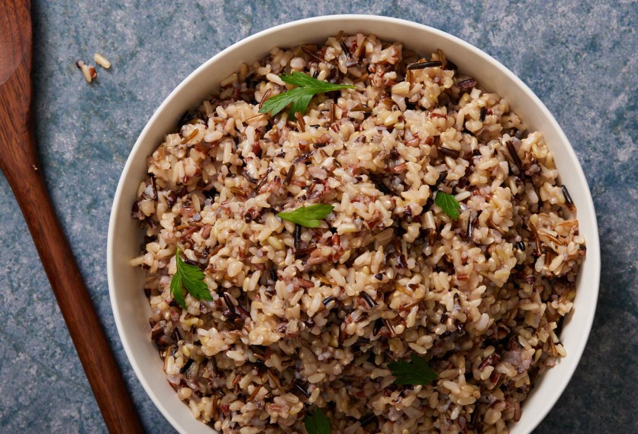 wild rice with onions and butter