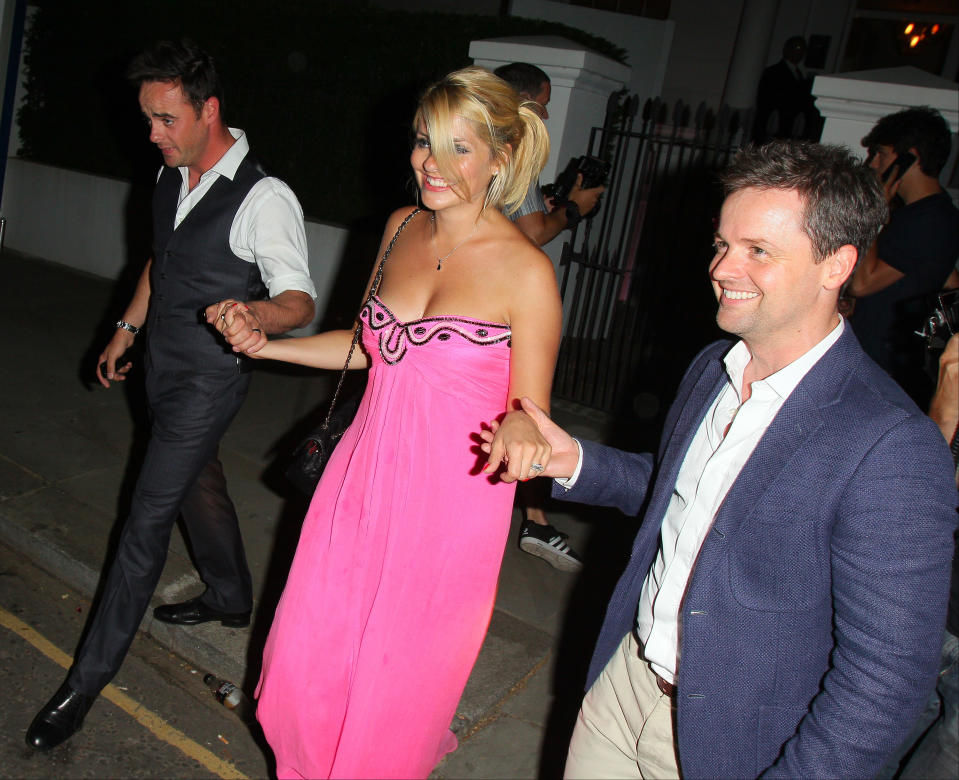 Anthony McPartlin, Holly Willoughby and Declan Donnelly attending the ITV Summer Reception on July 17, 2013 in London, England. (Photo by Mark Robert Milan/FilmMagic)