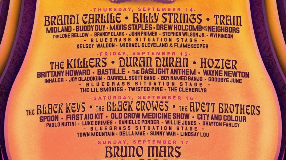 Bourbon & Beyond Reveals 2025 Lineup with Bruno Mars, The Killers, and