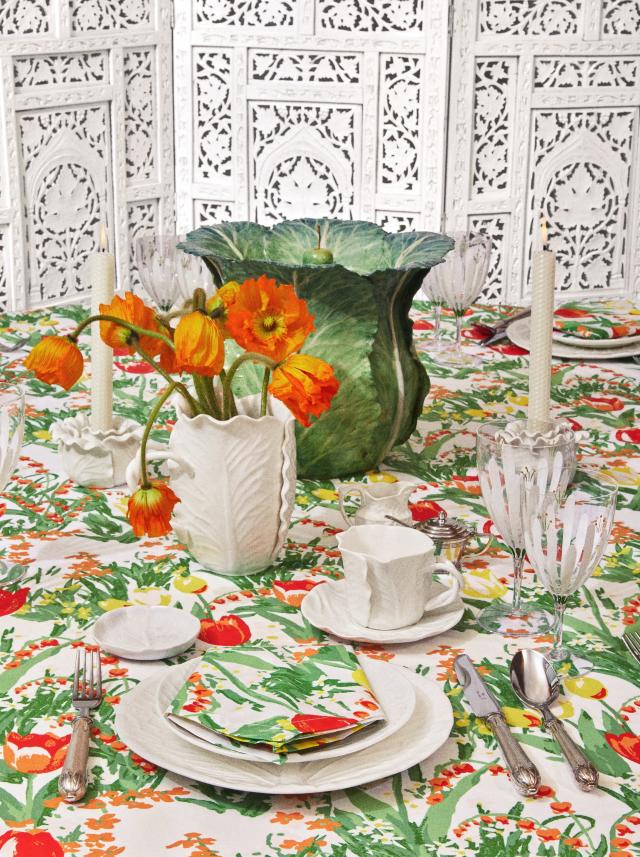Tory Burch Layers Vintage Finds, Floral Table Linens, and More in Her New  Home Collection