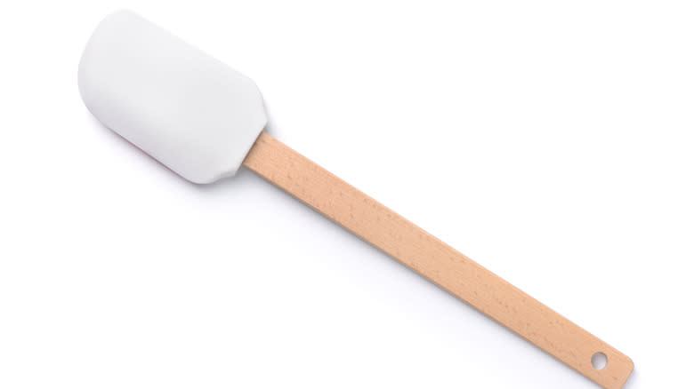 Silicone spatula white background 