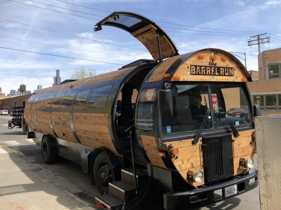 The exterior of The Barrel Run bus