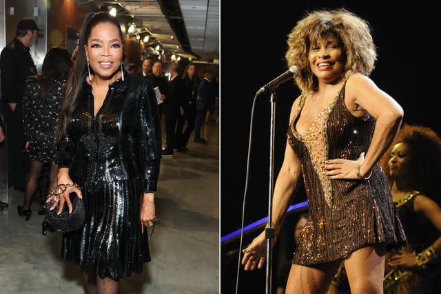 Oprah Wears Vintage Valentino to 2024 Grammys — and It's a Tribute to Tina  Turner's Short Skirts!