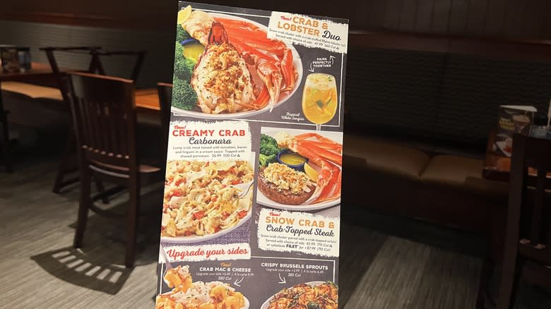 Red Lobster's Crabfest menu