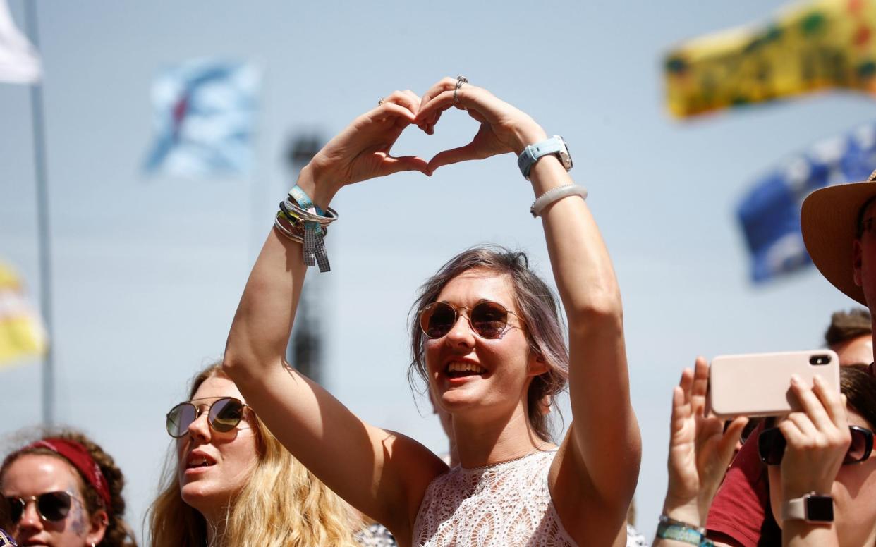 One festival-goer sums up the general mood - REUTERS