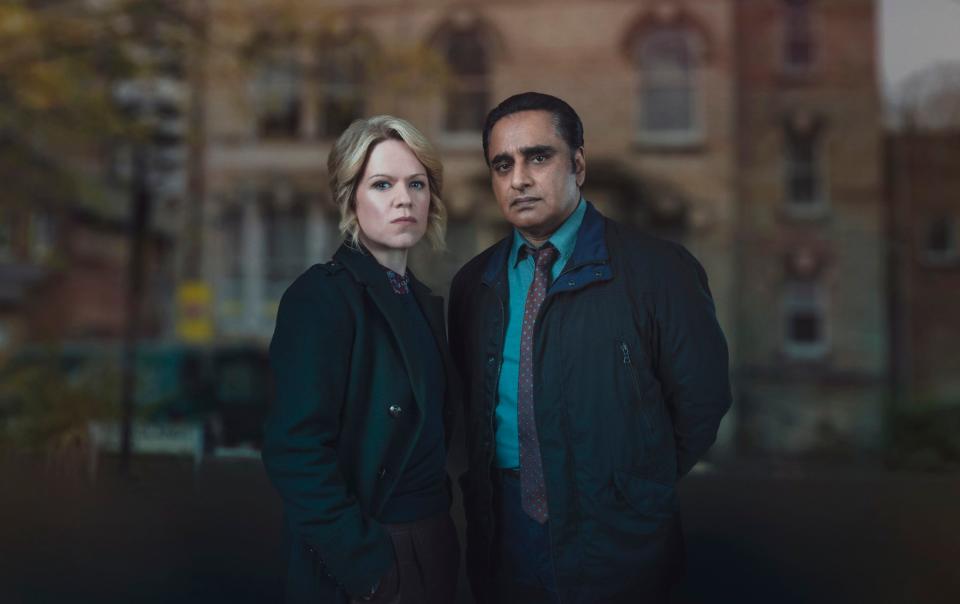 Sinéad Keenan with Sanjeev Bhaskar in the new series of Unforgotten - ITV