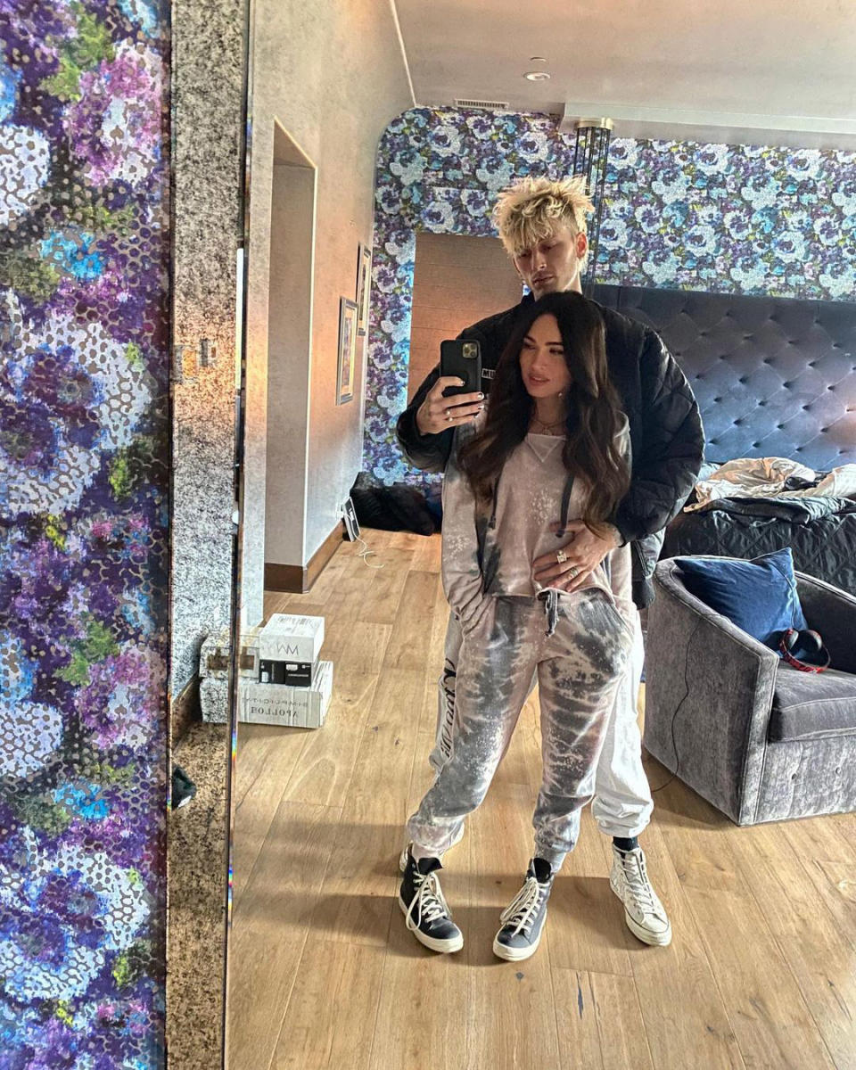 Megan Fox and Machine Gun Kelly's Matching Sweats and Sneakers