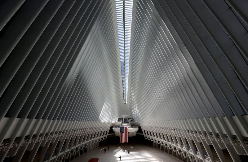 FILE PHOTO: Nearly empty Oculus transportation hub during outbreak of the coronavirus disease (COVID-19) in New York