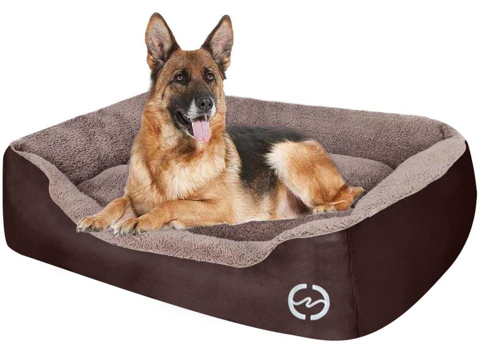 This big dog bed will keep your larger canines comfy as they sleep the day away. (Source: Amazon)