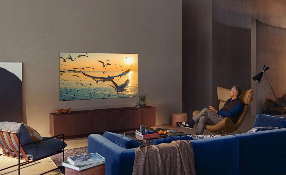 While 8K televisions are now available – including gorgeous models from the likes of Samsung shown here – know there isn’t a lot of 8K content yet, though these televisions can “upscale” HD or 4K content to near 8K quality.