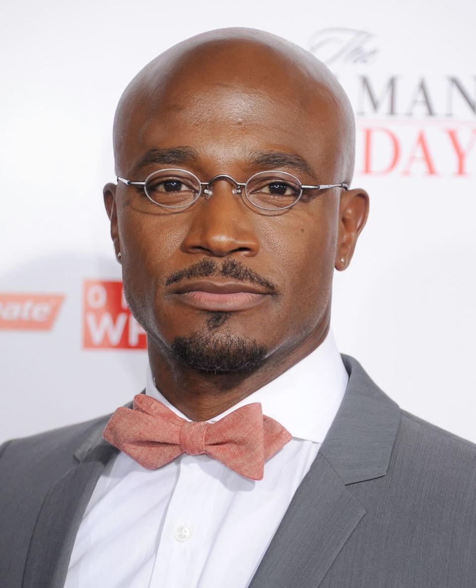 <p>Taye Diggs decided not to fight the inevitable and shaved his head when he realized he was losing his hair. "So as soon as I saw those corners inching towards the back of my head, I took it all off—as opposed to just watching the hair fade away," he told <a href="https://www.menshealth.com/style/a19533172/taye-diggs-better-with-age/" rel="nofollow noopener" target="_blank" data-ylk="slk:Men's Health;elm:context_link;itc:0;sec:content-canvas" class="link "><em>Men's Health</em></a> in 2015. </p>