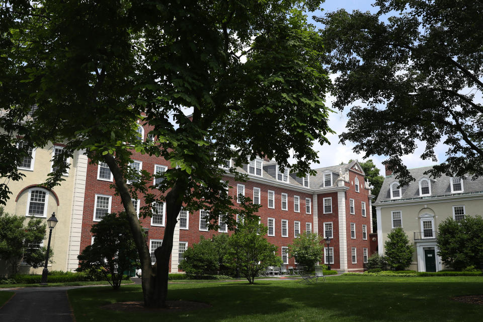 Harvard Business School has temporarily shifted to remote learning after an increase in breakthrough COVID-19 cases among its students. (Maddie Meyer/Getty Images)