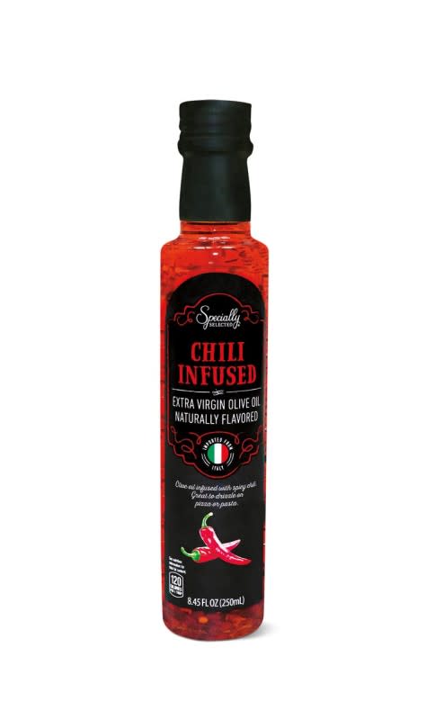 Specially Selected Chili Infused Extra Virgin Olive Oil<p>Aldi</p>