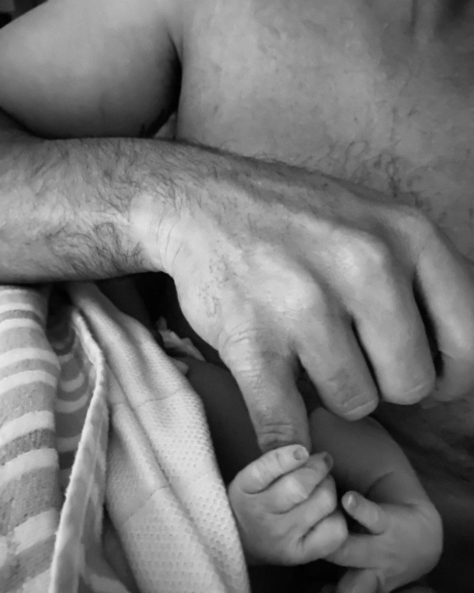 New dad Cam gushed over newborn 'Ollie' on Instagram. Photo: Instagram/cammerchant.