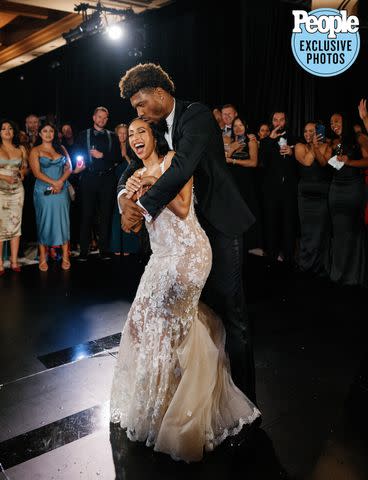 <p>Lisa Ziesing for Abby Jiu Photography</p> Marcus Smart and Maisa Hallum share first dance