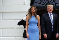 <p>She wore a Michael Kors dress to meet the Panamanian president.</p><p><strong>RELATED: <a href="https://www.redbookmag.com/life/g4460/melania-trump-parents-amalija-knavs-viktor-knavs/" rel="nofollow noopener" target="_blank" data-ylk="slk:10 Things to Know About Melania Trump's Parents;elm:context_link;itc:0;sec:content-canvas" class="link ">10 Things to Know About Melania Trump's Parents</a></strong><br></p>