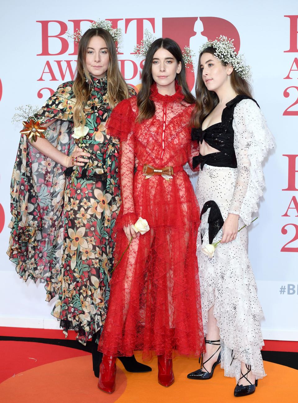 <p>Haim</p> <p>What: Rodarte</p> <p>Where: At the Brit Awards, London</p> <p>When: February 21, 2018</p>