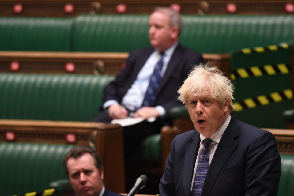 Mr Johnson warned MPs during the commons debate that it would take time to ease lockdown restrictions.AFP via Getty Images