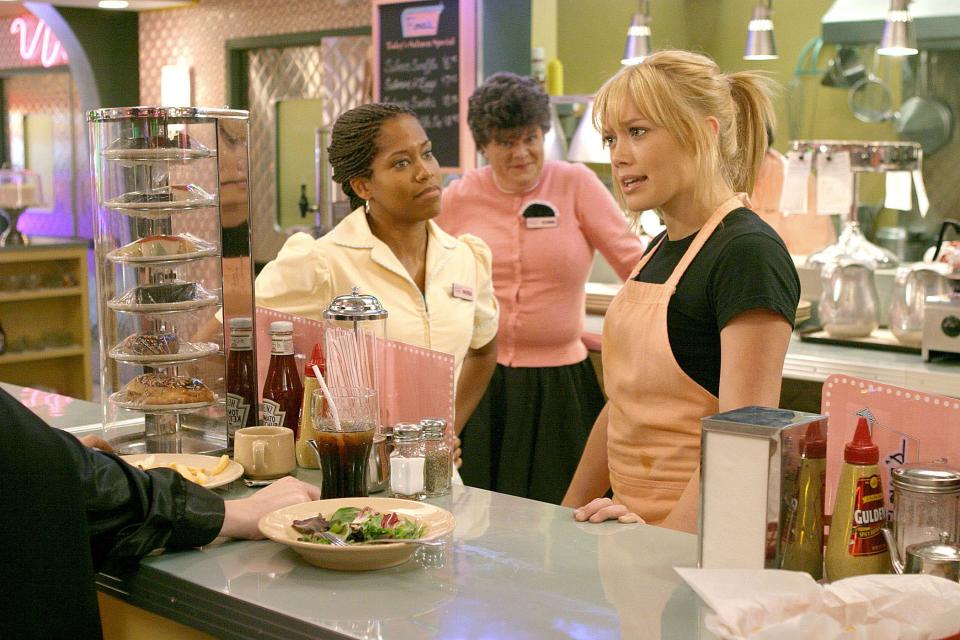 Mary Pat Gleason, center, stars in "A Cinderella Story" with Regina King, left, and Hilary Duff.