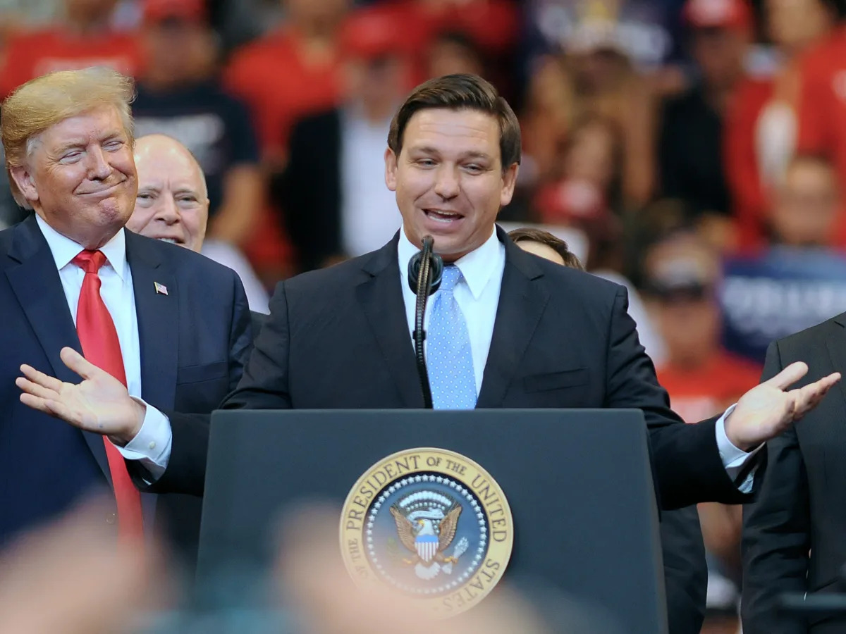 Firearms banned at events with Florida Gov. Ron DeSantis, who has argued 'gun-fr..