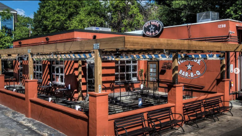 Outdoor patio at Fox Bros. Bar-BQ