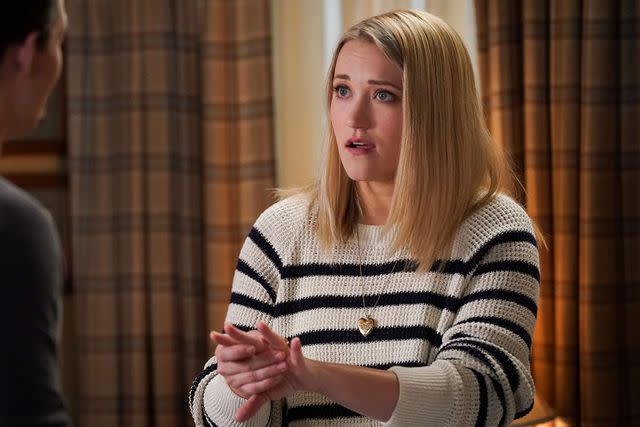 <p>Sonja Flemming/CBS via Getty</p> Emily Osment as Mandy on 'Young Sheldon'