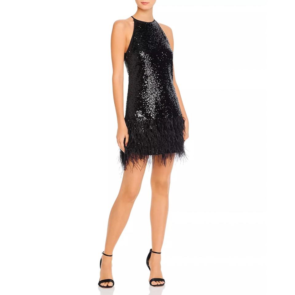 Lucy Paris Margo Embellished-Hem Sequined Dress