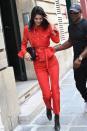 <p>WHO: Kendall Jenner</p> <p>WHAT: Marques’Almeida, Longchamp bag, Yeezy shoes</p> <p>WHERE: On the street, Paris</p> <p>WHEN: July 23, 2018</p>