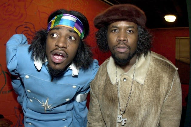 Andre 3000 and Big Boi at the The Tabernacle in Atlanta, Georgia in 2000. - Credit: Rick Diamond/WireImage