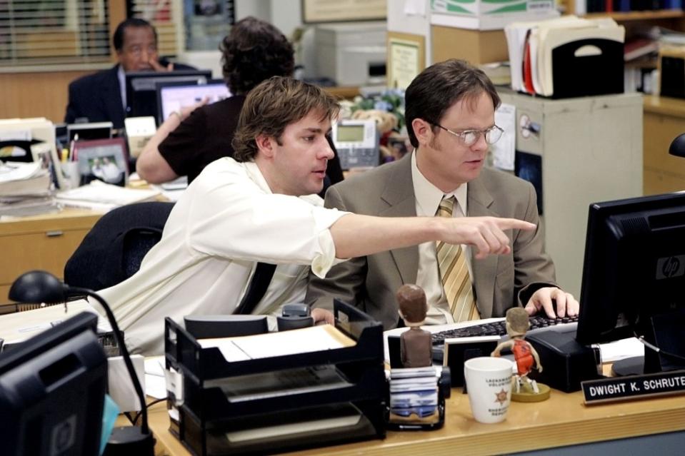 Jim and Dwight in “The Office.” ©NBC/Courtesy Everett Collection