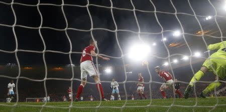 Britain Soccer Football - Middlesbrough v West Ham United - Premier League - The Riverside Stadium - 21/1/17 West Ham United's Jonathan Calleri scores their third goal Action Images via Reuters / Lee Smith Livepic