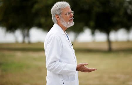 Francisco Radler, director of the Brazilian Laboratory for Doping Control, talks during an interview with Reuters outside the Brazilian Laboratory of Doping Control in Rio de Janeiro, Brazil, July 29, 2016. REUTERS/Nacho Doce