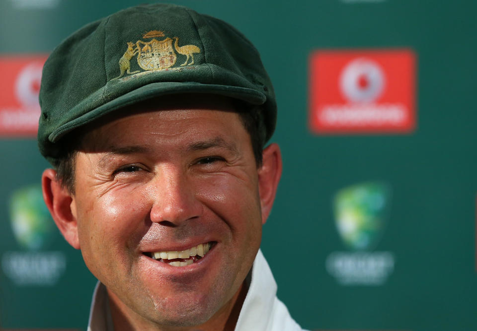 Ricky Ponting of Australia addresses a media conference after playing his last International cricket match.