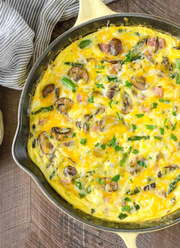 <p>Flavor the Moments</p><p>Get the recipe:<a href="https://flavorthemoments.com/ham-asparagus-mushroom-frittata/" rel="nofollow noopener" target="_blank" data-ylk="slk:Ham Mushroom Asparagus Frittata;elm:context_link;itc:0;sec:content-canvas" class="link "><strong> Ham Mushroom Asparagus Frittata</strong></a></p>