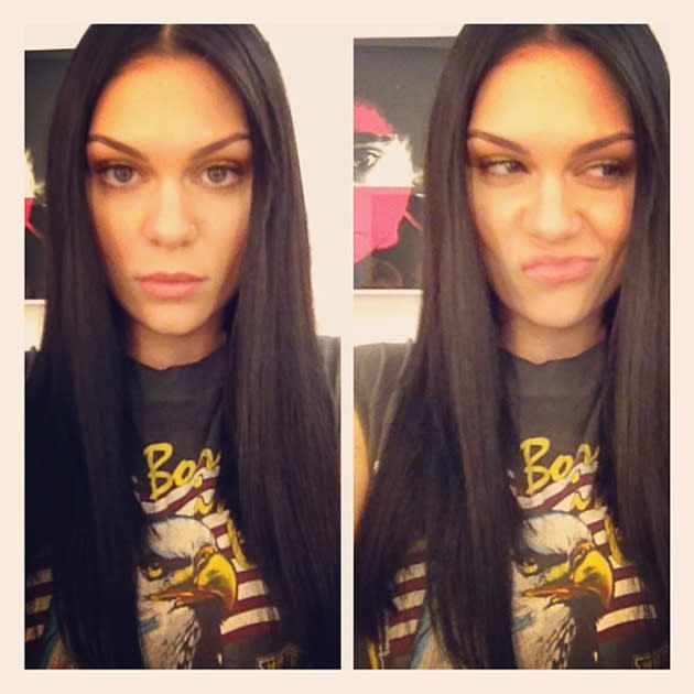 Celebrity photos: Jessie J is soon to appear on the cover of ELLE magazine, and she treated her fans to a sneak peek of the shoot. She tweeted this photo of her poker straight hair and makeup along with the caption: “Elle shoot coming soon 'hair it is' ;)”