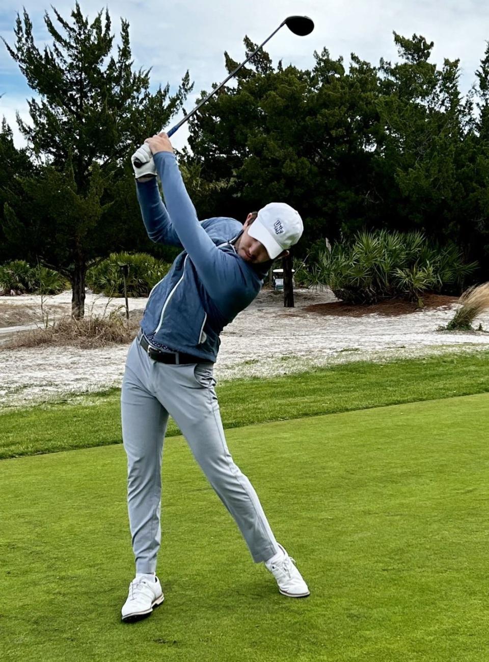 Robbie Higgins of the University of North Florida led the Ospreys with a fourth-place finish in the ASUN men's golf championship.