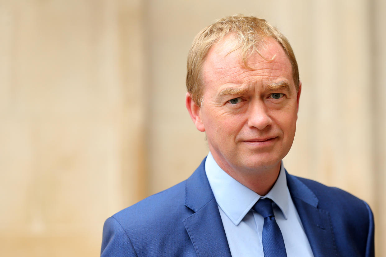 Former Liberal Democrats leader Tim Farron arrives for a Service of Thanksgiving for the life and work of Paddy Ashdown, former leader of the Liberal Democrats at Westminster Abbey in central London on September 10, 2019. (Photo by ISABEL INFANTES / AFP)        (Photo credit should read ISABEL INFANTES/AFP via Getty Images)