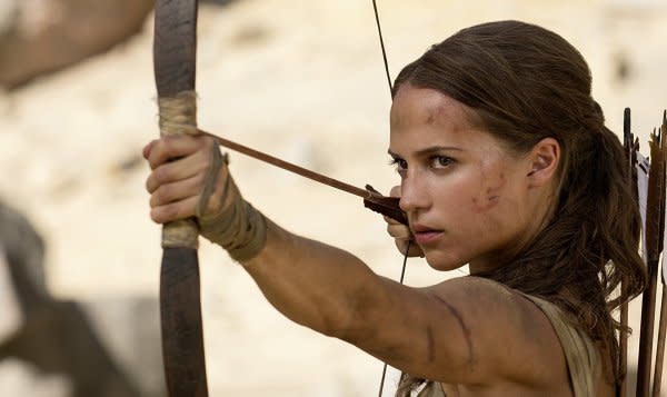 Alicia Vikander as Lara Croft in Tomb Raider (2018). (Credit: Warner Bros. via IMDB)