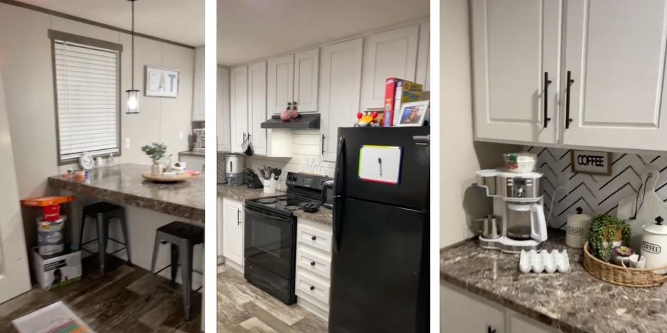 Screenshots of the kitchen.