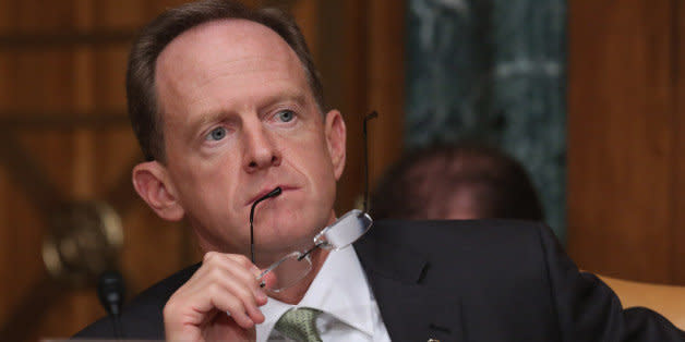 WASHINGTON, DC - JUNE 17:  Senate Budget Committee member Sen. Pat Toomey (R-PA) listens to testimony from Congressional Budget Office Director Keith Hall during a hearing in the Dirksen Senate Office Building on Capitol Hill June 17, 2015 in Washington, DC. Hall told the committee that federal debt would climb to over 100-percent of the total GDP by 2040 without major spending course correction.  (Photo by Chip Somodevilla/Getty Images) (Photo: )