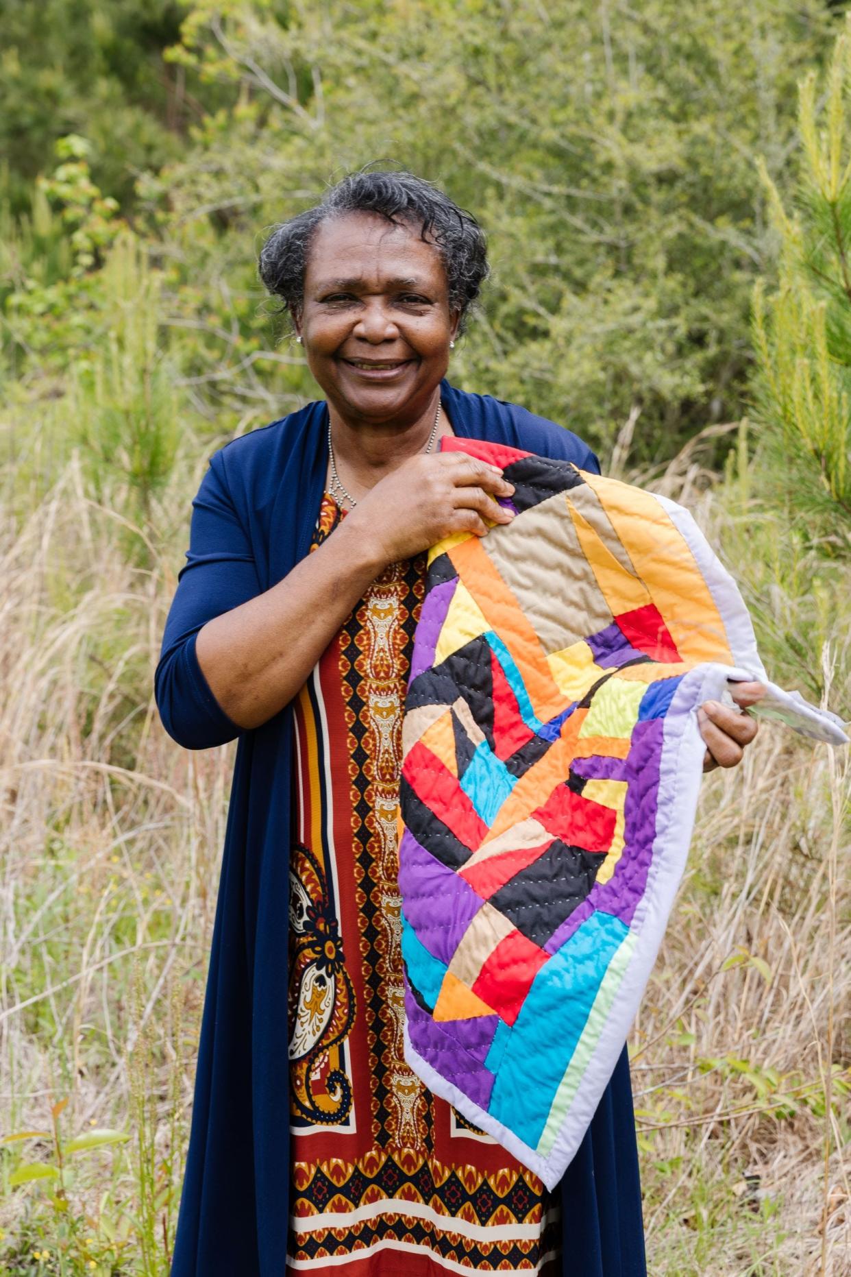 Stella Mae Pettway sells her Gee's Bend quilts for around $1,500 and up on Etsy.