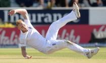 Cricket - England v New Zealand - Investec Test Series Second Test - Headingley - 29/5/15 England's Ben Stokes falls during the second test Action Images via Reuters / Philip Brown Livepic