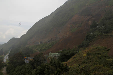 General view of a landslide that affected the Medellin-Bogota highway in Colombia October 26, 2016. REUTERS/Fredy Builes