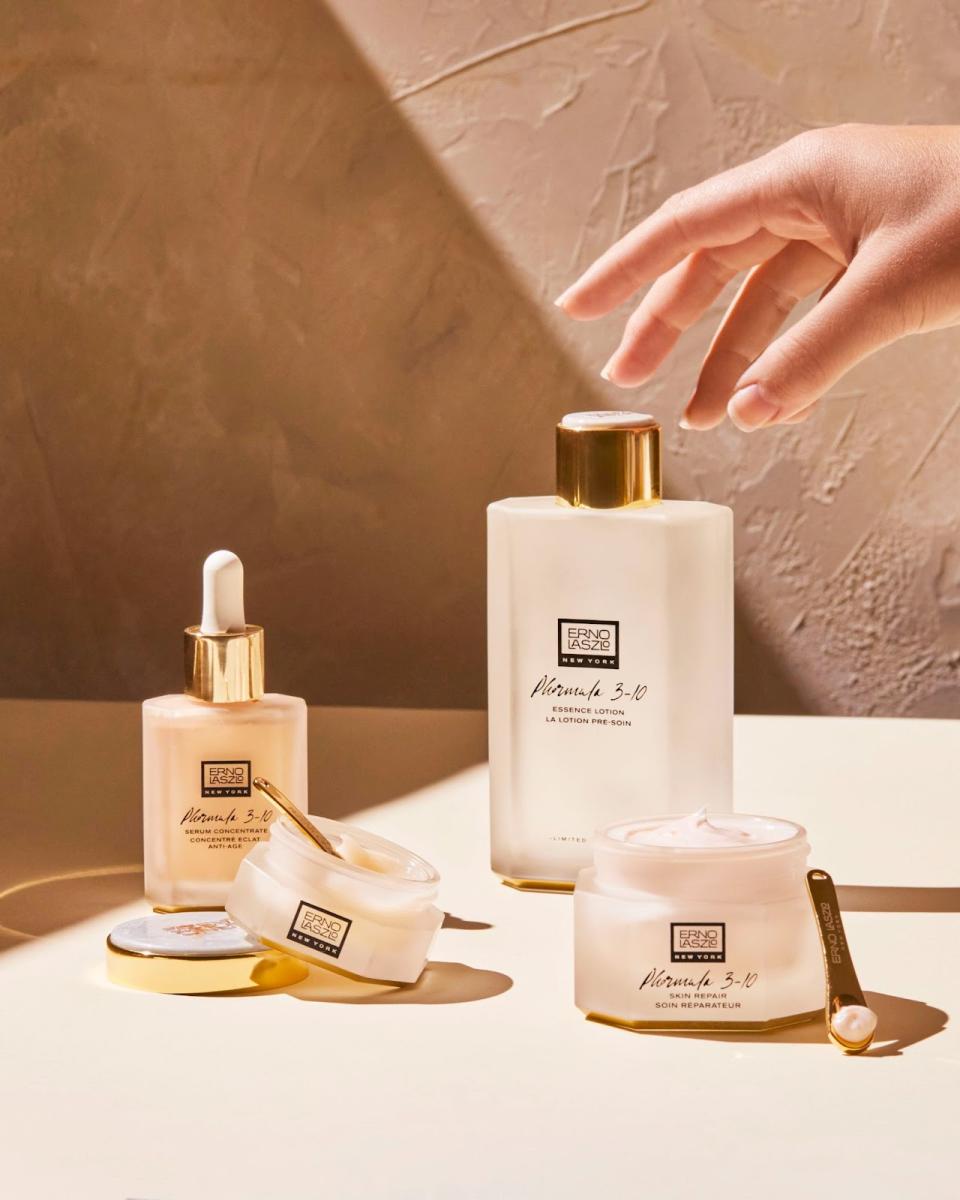 erno-laszlo-phormula-3-10-skin-care-collection-lifestyle-photo-with-hand-grabbing-product.