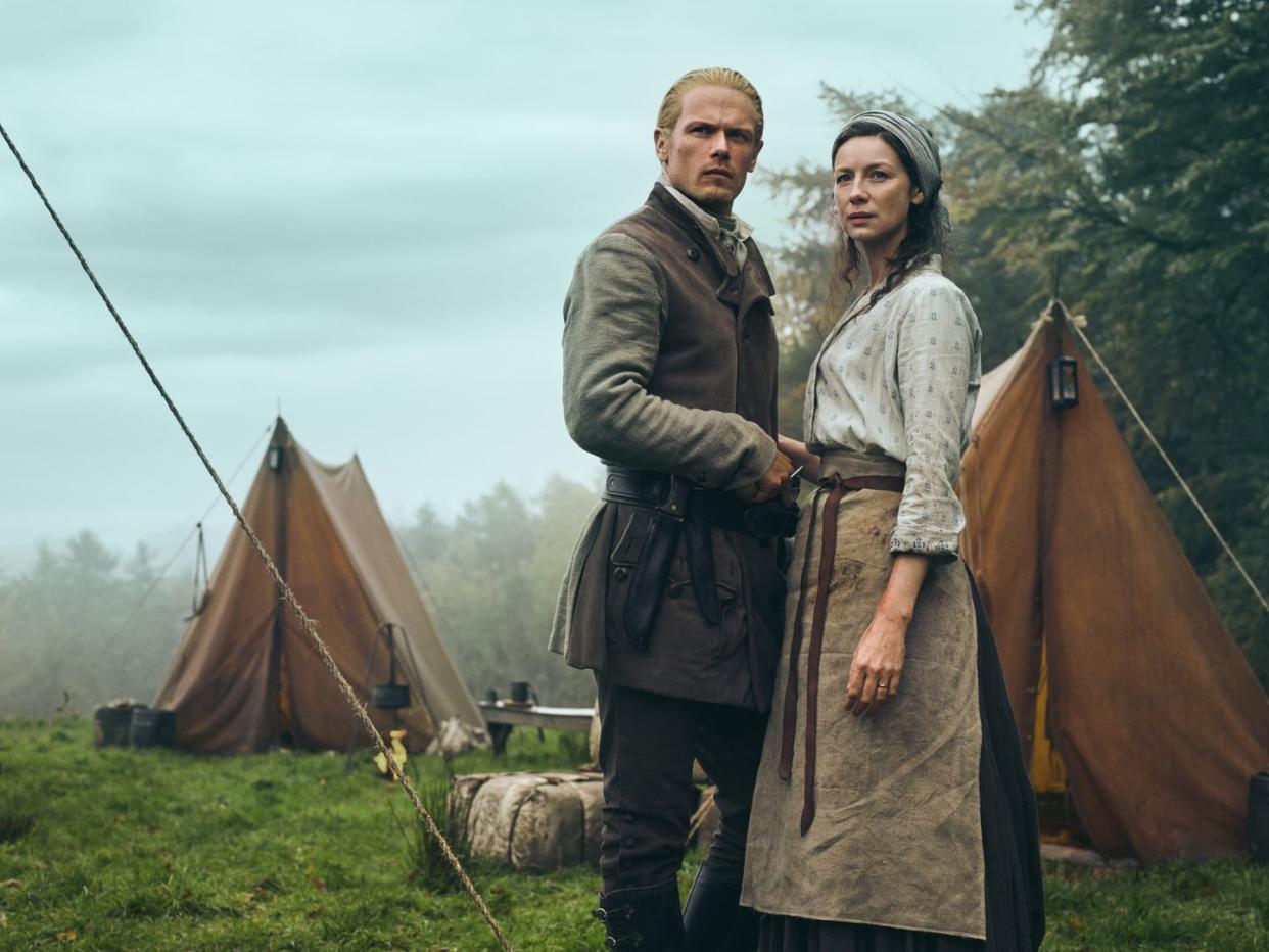 caitriona balfe, sam heughan, outlander season 7