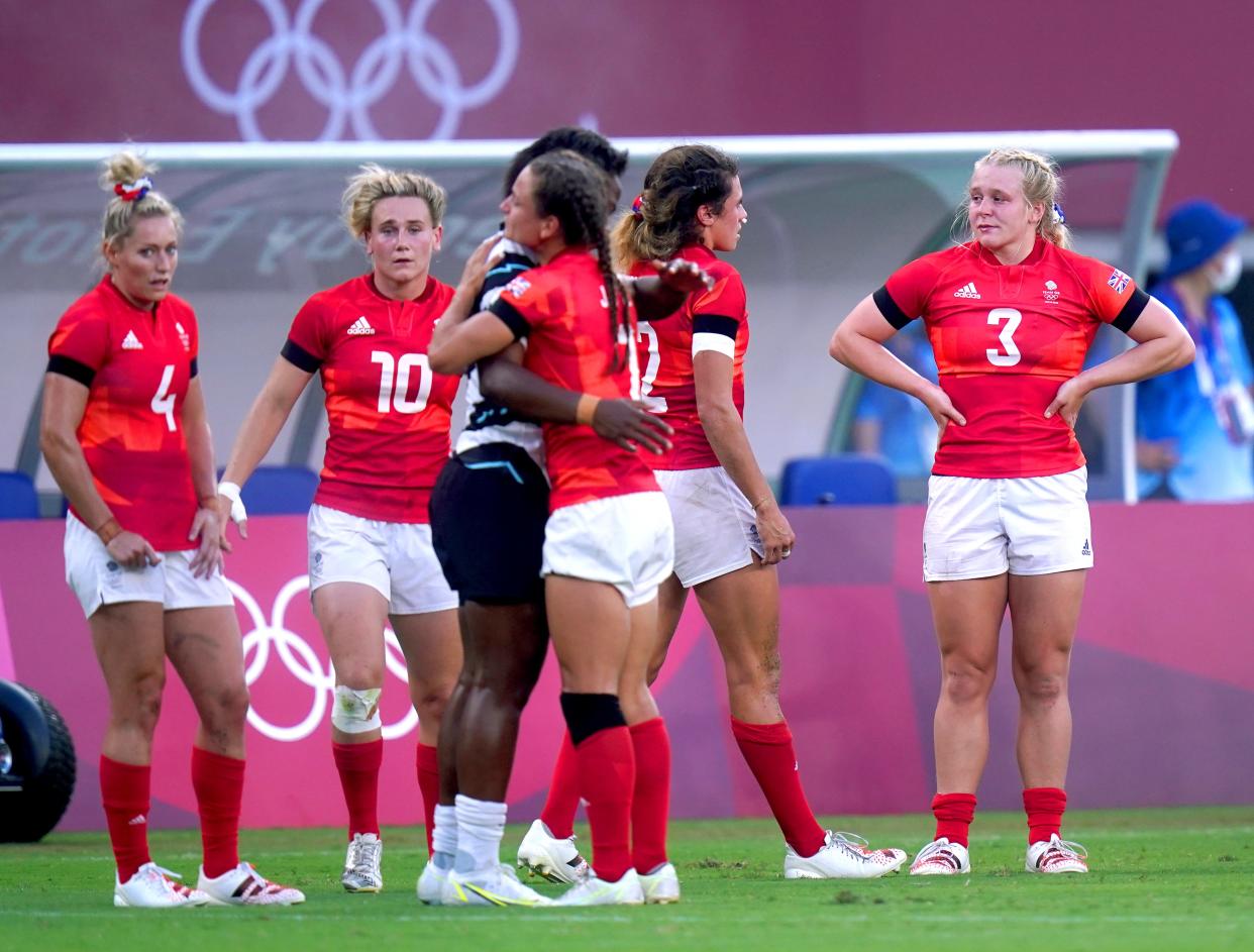 Great Britain players after the Olympics bronze medal match (Adam Davy/PA) (PA Wire)