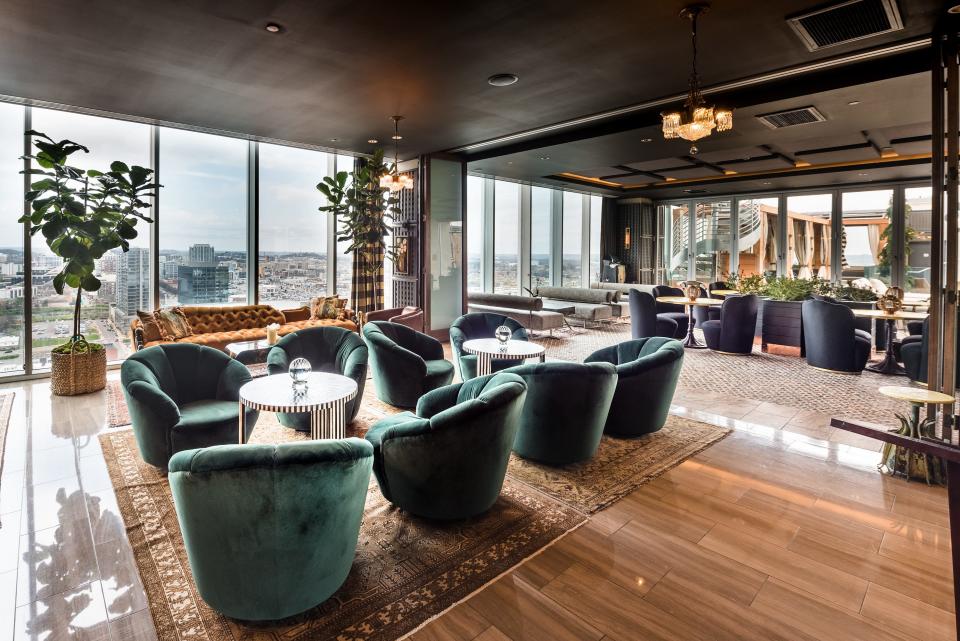 The L27 Rooftop Lounge is aptly named for its location on the 27th floor of the Westin Nashville.
