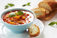 <p>Minestrone is another classic winter warmer you can make in advance and take to work. And you can vary the Italian classic however you see fit, depending on what veg you’ve got in the house [Photo: Getty] </p>