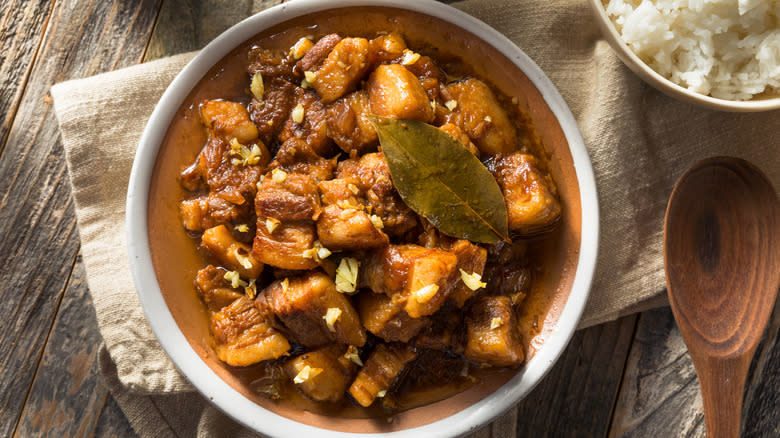 chicken stew with bay leaves